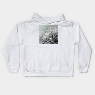 Water Droplets on Leaves Kids Hoodie